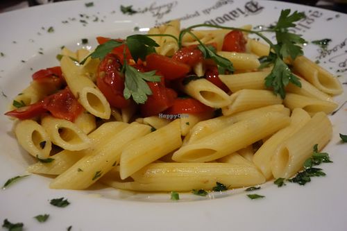 Aglio e olio with penne (vegan) at Angelos Via Napoli in Saarbrucken
