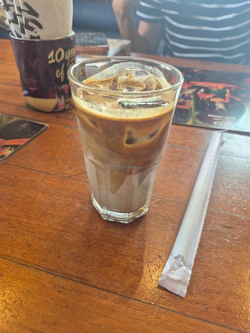 Iced latte with oat milk at Bokka Coffee in Mumbai