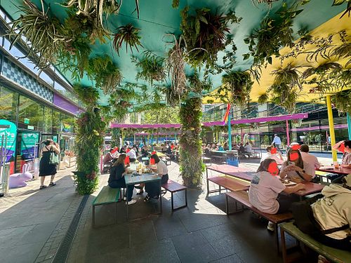 Outdoor seating  at Antojitos Mexican Street Food in Edinburgh