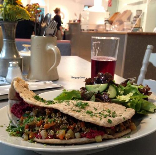 fresh and delicious vegan dinner option on the menu at Lokalhelden in Augsburg