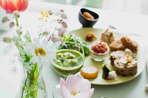 Vegan surprise course at popup event at Malicafe Organic Vegan Food in Amsterdam