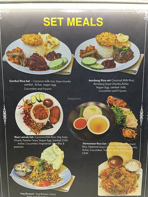 Set meals menu   at Gopal's The Holy Basil - Satay by the Bay in Central Singapore
