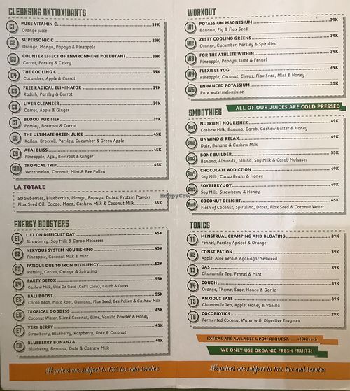 menú 2 at Zula - Sanur in Sanur