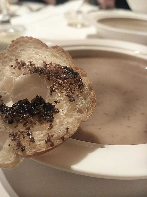 Cream of Black Truffle Soup at Sufood 舒果 in Central Singapore