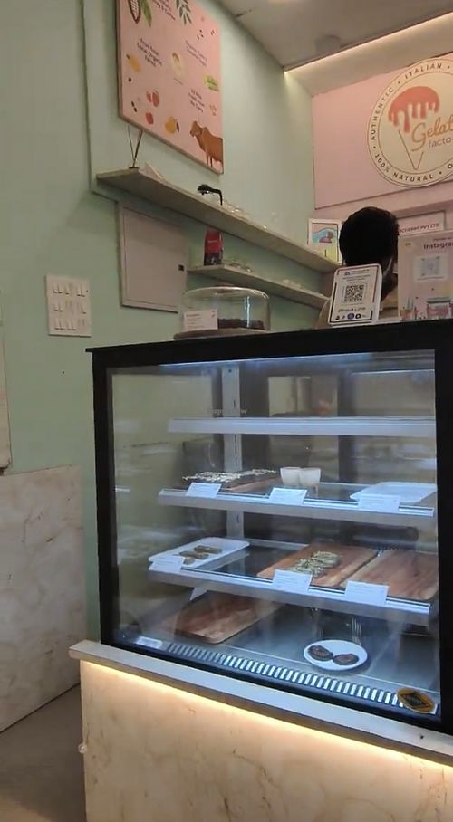 Vegan desserts area, typically full of tasty treats  at Gelato Factory - Pondicherry in Puducherry