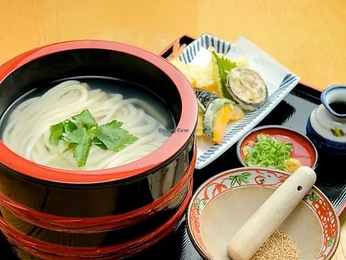 Udon/Tempura at Kumeya - 讃岐うどんとしゃぶしゃぶ 粂屋 in Osaka