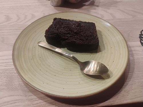 Vegan chocolate cake at Tuddav in Bucharest