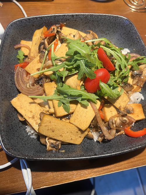 Tofu mushroom rice bowl   at TOT Cafe in Saskatoon