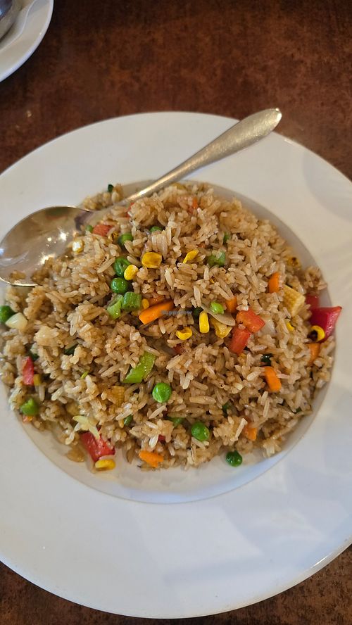 Vegan fried rice at Red Breeze Restaurant in Pilbara