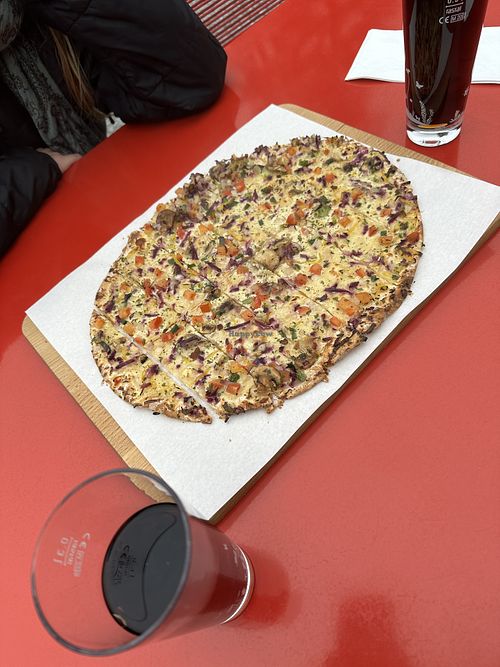 Veganer Flammkuchen   at Berggasthaus Seealpsee in Appenzell Innerrhoden