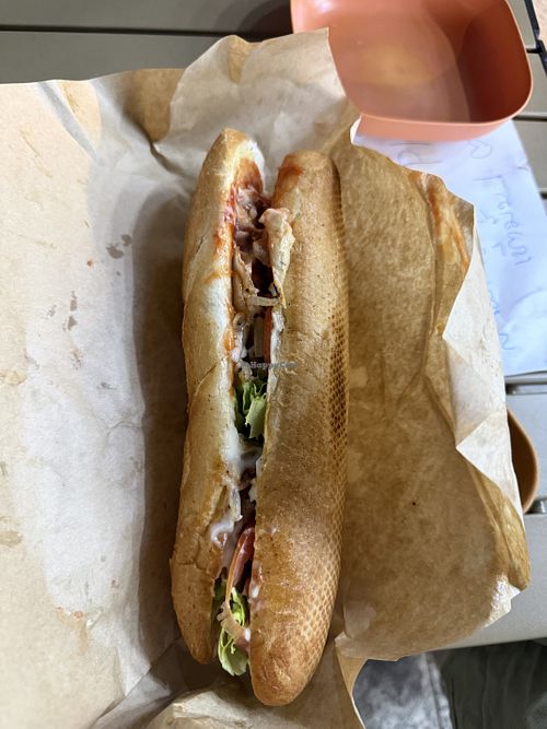 Vegan sandwichh  at Helo’s in Louisiana