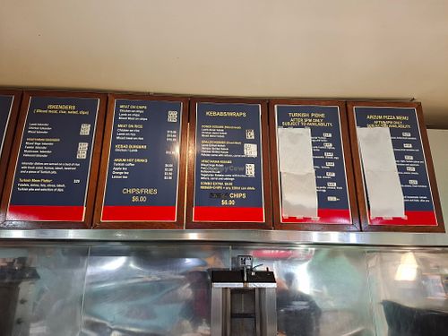 Menu January 2026 at Arzum Turkish Cuisine in Wellington Region