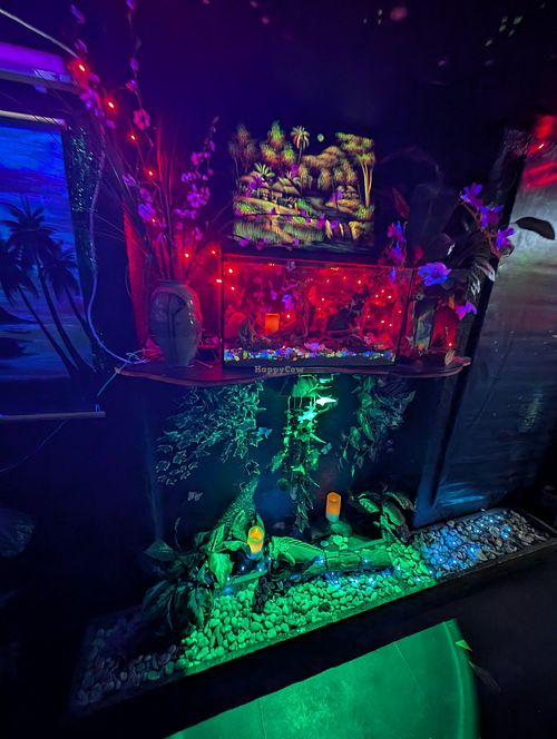 Black light shrine at Yaya's Thai Beach Bungalow in Oslo