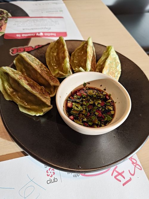Veg Gyoza at Wagamama Preston in Preston