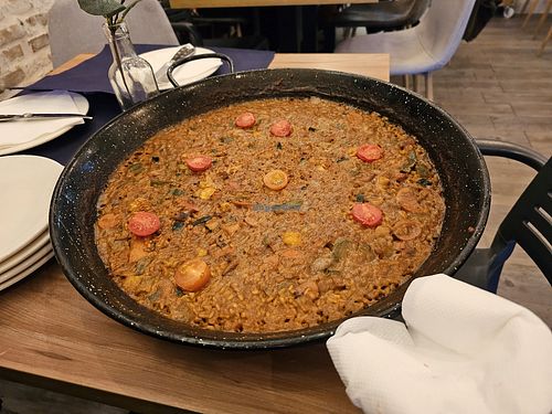 Vegan Paella at Disloque Bar Ρestaurante in Andalucia