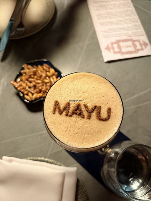 Corn and espresso martini   at MAYU by Aromas Del Peru in Miami