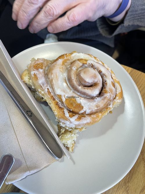 The vegan cinnamon buns were absolutely delicious !  at Brown Sugar Hall Street Long Melford in Sudbury