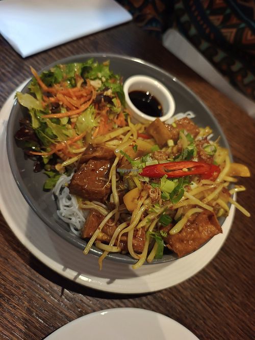 Lemon grass and chilli tofu with vermicelli at Non Viet in Edinburgh