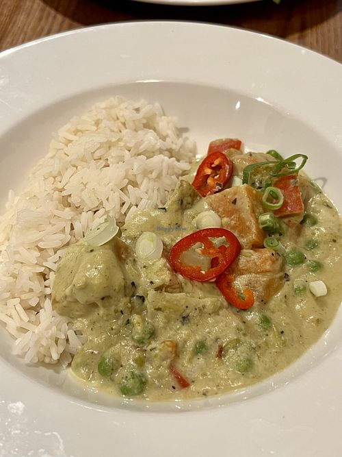Vegetable green curry with rice   at Queens Crossing Brewers Fayre in South Queensferry