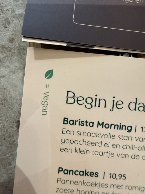 Vega option labeled   at Barista Cafe in Zuid-holland