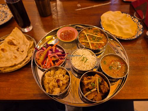 Vegan thali at Masala Baba in Brasov