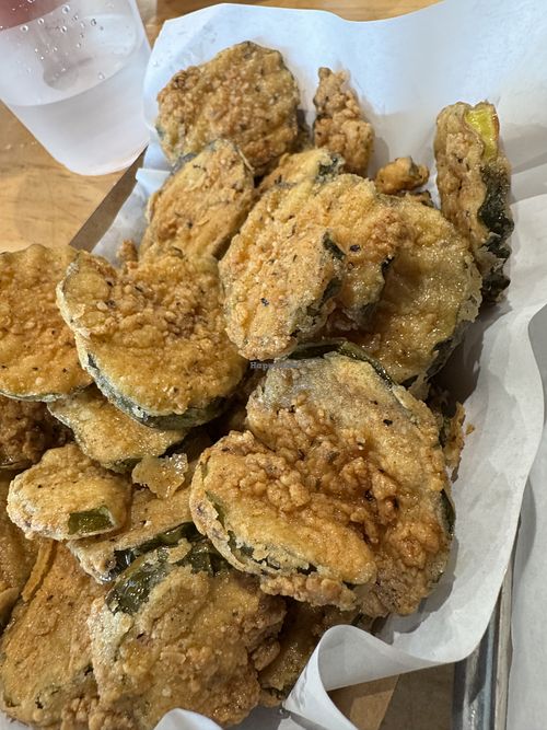 Fried pickles (vegetarian)  at Hammer Burger in Santa Ana