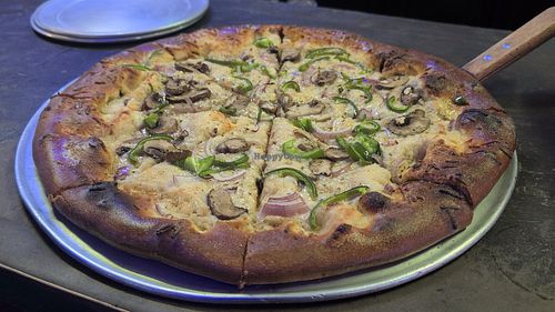 BYO vegan pizza at LeaderBoard Arcade Bar & Pizzeria Jax in Jacksonville