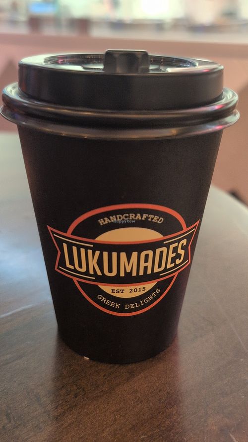 Chai latte with oat milk at Lukumades Jacksonville Beach in Jacksonville Beach