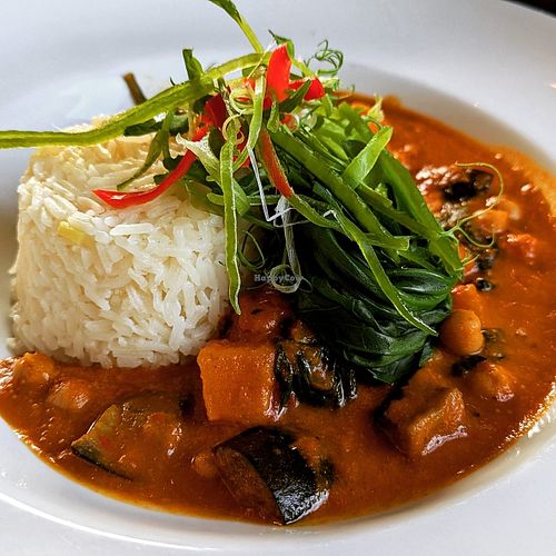 Goan curry with pak choi at The Clog & Billycock in Blackburn