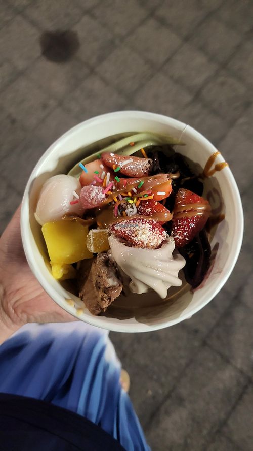 Many vegan topping options at YOMG Glen Waverley in Glen Waverley