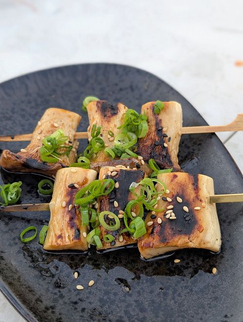 Hamakua Mushroom skewer at Manalo Lounge in Kapolei