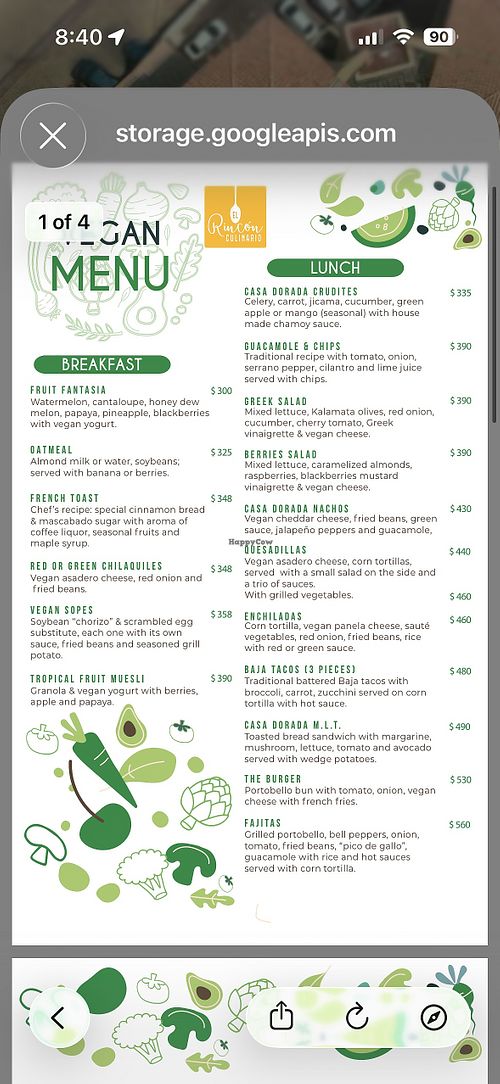 Breakfast and lunch menu   at Medano Bar and Grill, by DonRos. in Baja California Sur