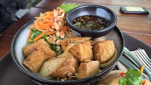 Stir fried tofu lemongrass with vermicelli at BB Vietnamese Street Food in Canterbury Region