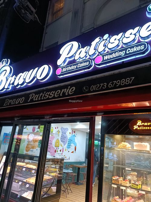 Outside of shop at Bravo Patisserie in Brighton