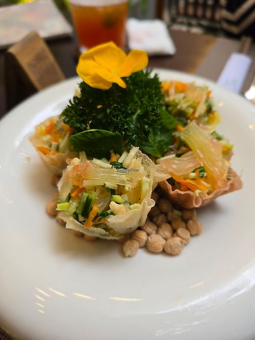 Pomelo salad at Uyển Garden in Hanoi