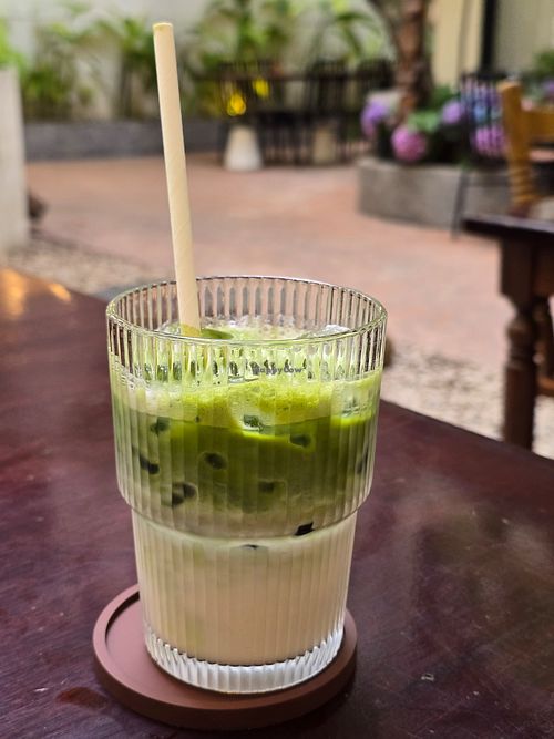 OAT matcha at Uyển Garden in Hanoi