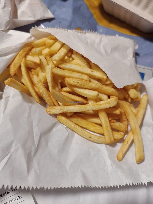 Chips with salt at Cult Burger in East London