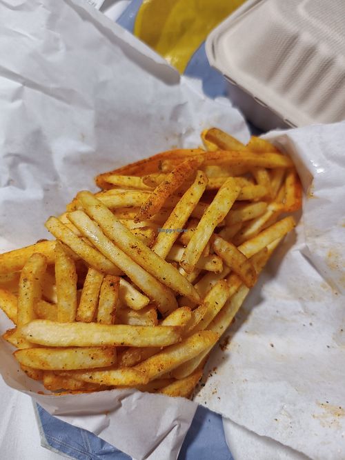 Chips with house seasoning at Cult Burger in East London