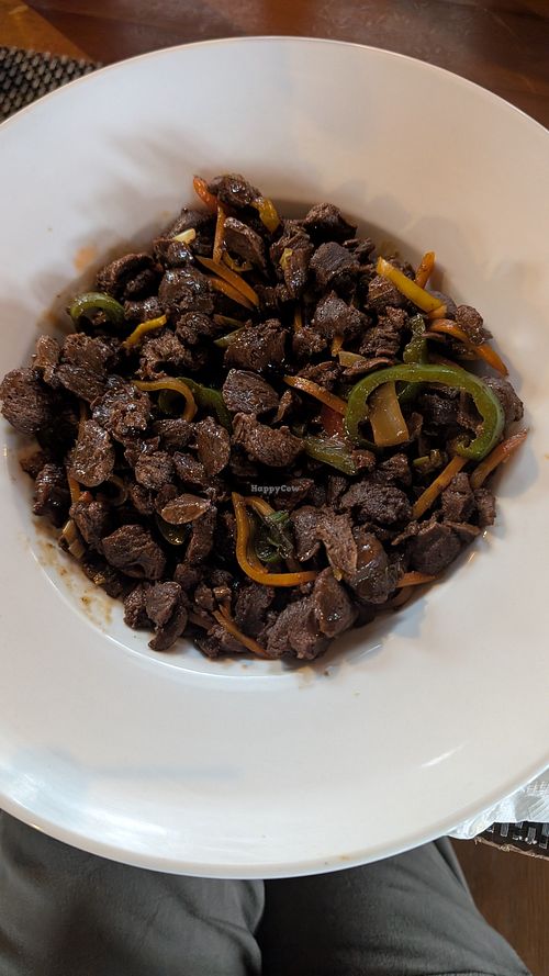 Stewed veggie chunks at Sharkies Seafood Restaurant in St Anns Bay