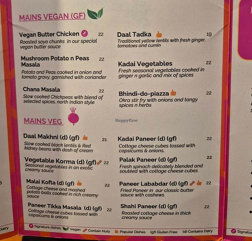 Menu Jan 2026 at Masala Kitchen Petersham in Petersham