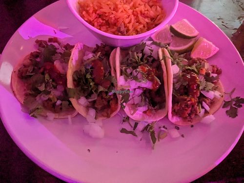 Impossible tacos and rice at CT Cantina & Taqueria in Dania Beach