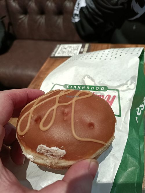 Salted caramel doughnut at LTN - Krispy Kreme - Airside Departures in Luton
