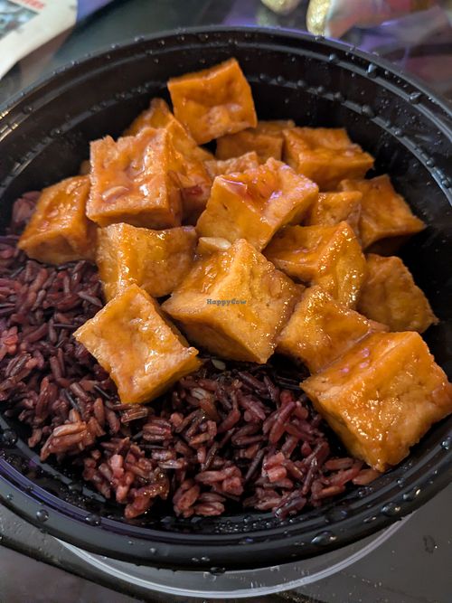 Tofu and purple rice at Chowology: Asian Kitchen in Pembroke Pines