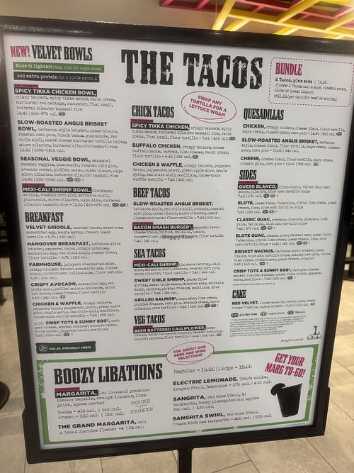 Menu   at Velvet Taco in Houston