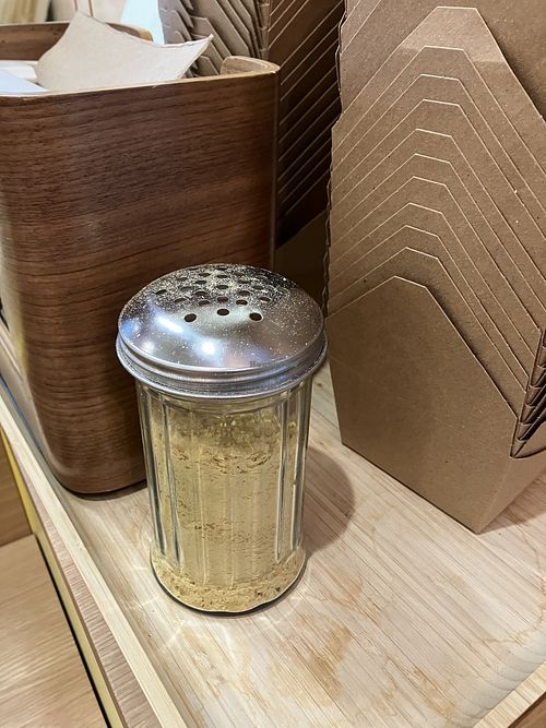 Nooch shaker  at Life Alive Organic Cafe Ballston in Arlington