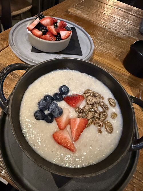 Oatmeal modified to be vegan  at Black Iron Kitchen + Bar in Telluride