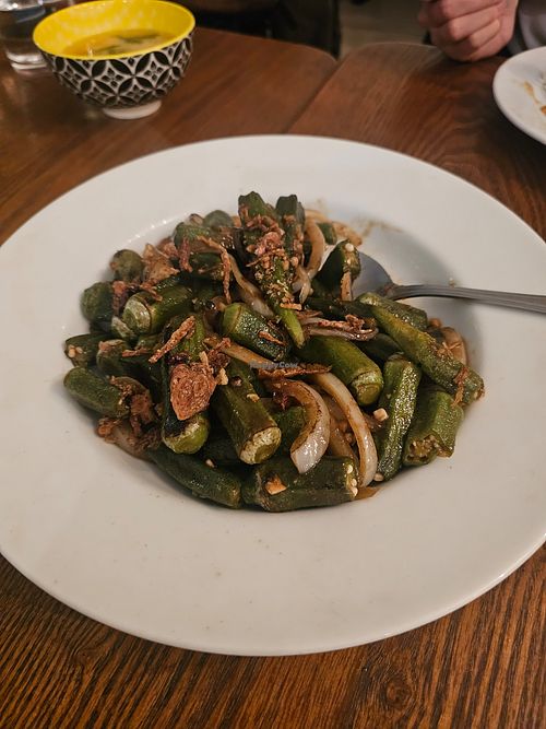 Okra Stirfry at Pachi Pachi in Perth