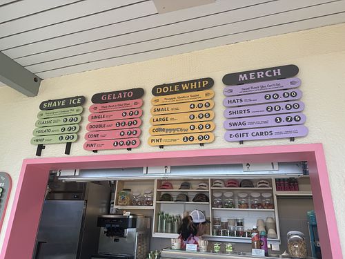 Full menu  at Hula Scoops in Lahaina