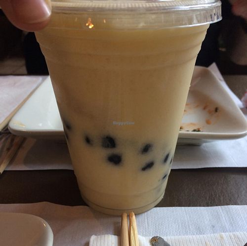 bubble tea at My Thai Vegan Cafe in Boston