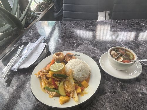 Mango Curry (lunch special: $13.50)  at My Thai Vegan Cafe in Boston